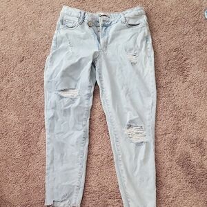 SO Light Blue Ripped Boyfriend Jeans